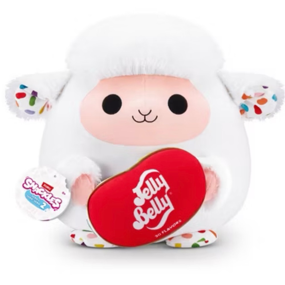 Charming White and Red Stuffed Animal Toy